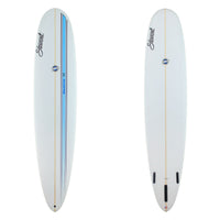 Stewart Longboard 9'0" Redline 11 (9'0", 23", 3") B#129198 with a blue racing stripe on the deck