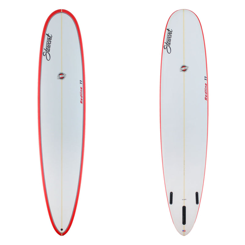 Stewart Longboard 9'0" Redline 11 (9'0", 23", 3") B#129226 with red rails 
