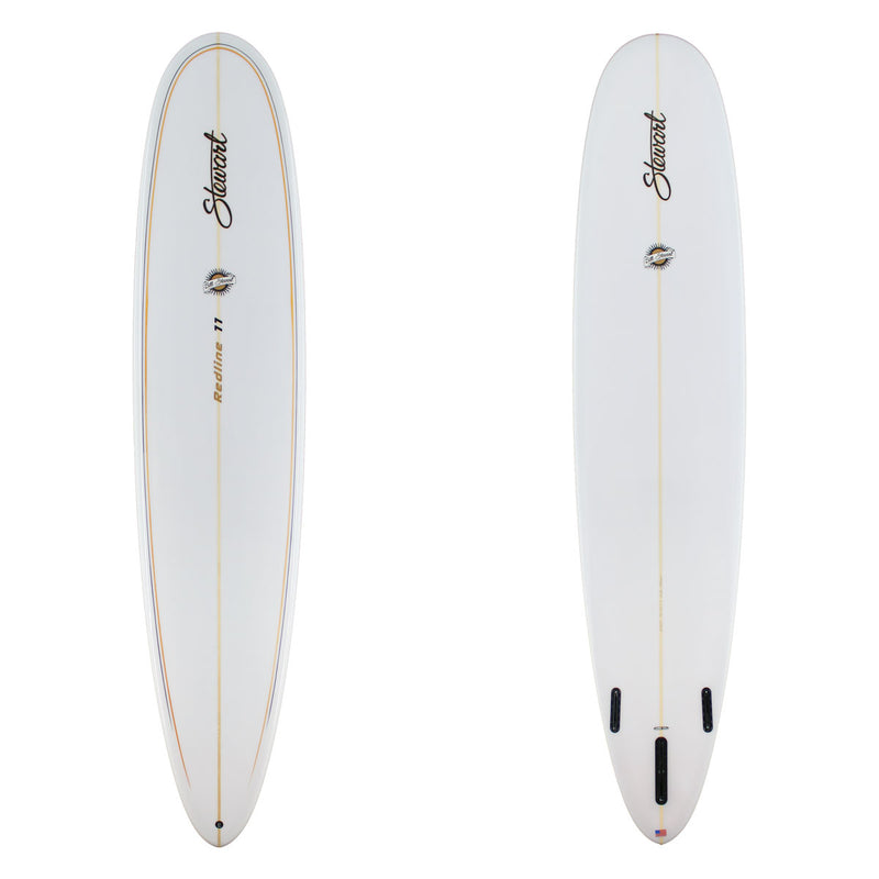 Stewart Longboard 9'0" Redline 11 (9'0", 23", 3") B#129227 Gloss & Polish with gold and black pinlines