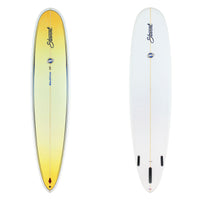 Stewart Longboard 9'0" Redline 11 (9'0", 23 1/2", 2 7/8") B#129258 with a yellow fade on the deck