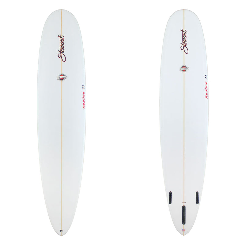 Stewart Longboard 9'0" Redline 11 (9'0", 23 1/2", 3") B#129748 clear and sanded only