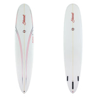Stewart Longboard 9'0" Redline 11 (9'0", 23 1/4", 3 1/8") B#129786 Gloss & Polish with 2 red and black pin lines on the deck