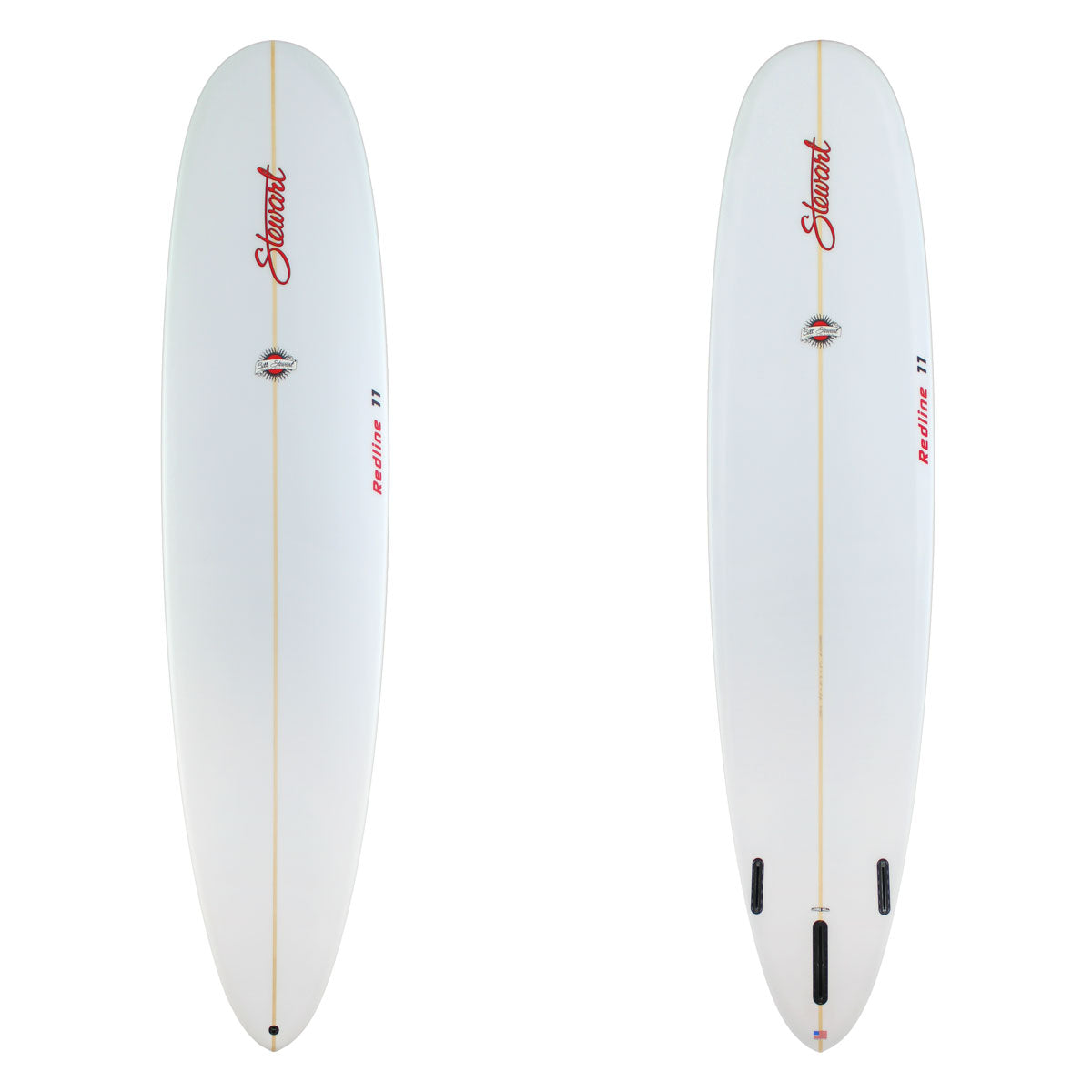 Stewart Longboard 9'0" Redline 11 (9'0", 24 1/2", 3 1/2") B#129815 clear and sanded only