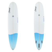 Stewart Longboard 9'0" Redline 11 (9'0", 24", 3 1/2") B#129993 with a blue tail dip on the tail top and bottom 