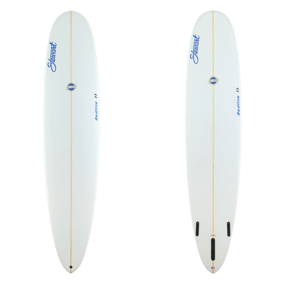 Stewart Longboard 9'0" Redline 11 (9'0", 23 1/2", 3 3/4") B#130010 Clear and sand only with blue logos