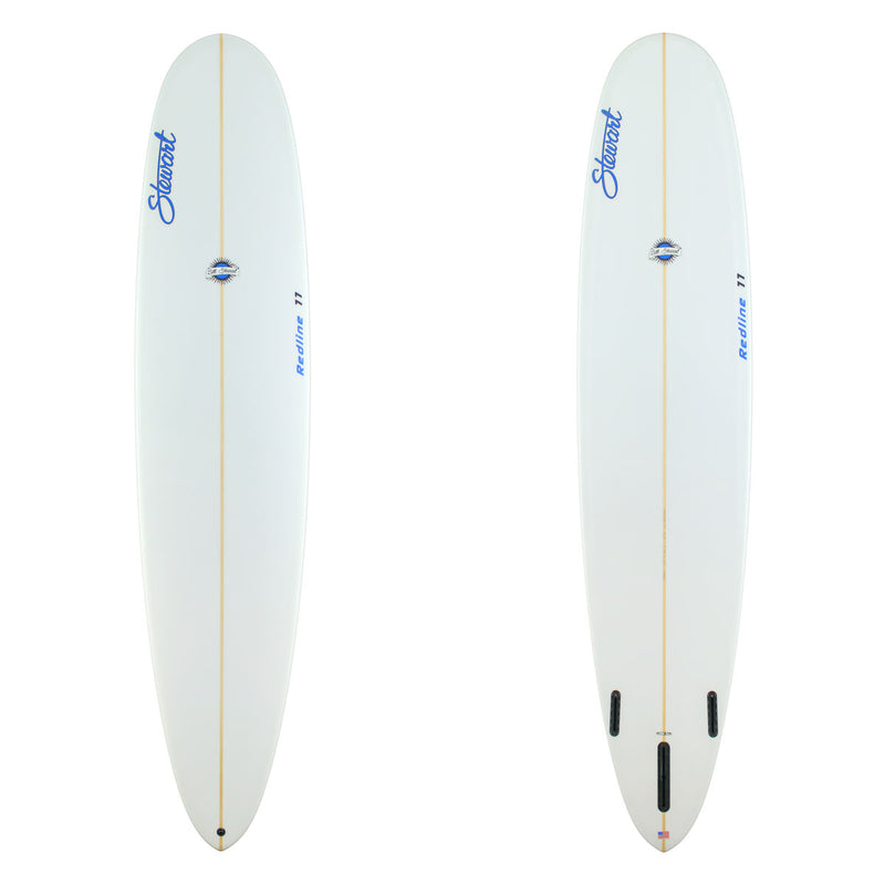 Stewart Longboard 9'0" Redline 11 (9'0", 23 1/2", 3 3/4") B#130010 Clear and sand only with blue logos