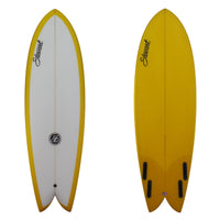 Stewart 5'8" Retro Fish Shortboard with yellow resin tint (5'8", 20 1/2, 2 1/2) B#128281