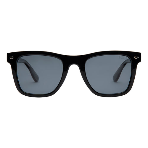 I-Sea Rhythm Black sunglasses with dark lenses on a white background