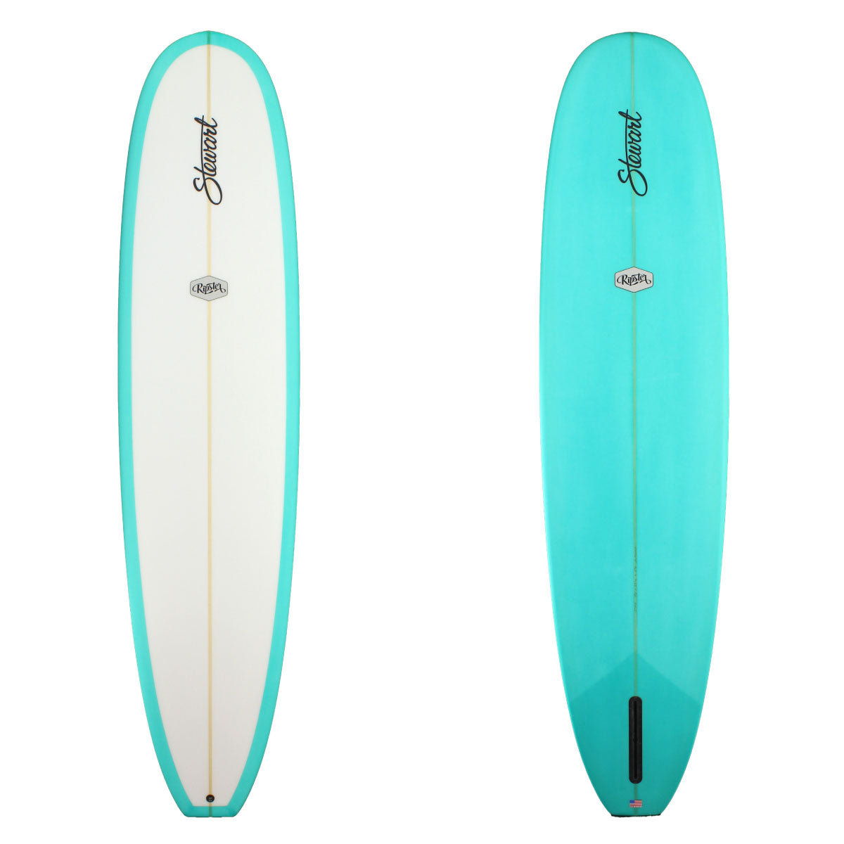 deck and bottom view of stewart ripster with blue bottom 