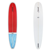 Ripster 9'4 longboard red and blue surfboard