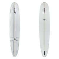 Stewart RipsterLongboard with gloss polish and black and purple deck pinlines 