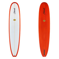 Stewart Longboard 9'0" Ripster (9'0", 23 1/2", 2 7/8") B#129266 with an orange resign tint on the bottom and rails 