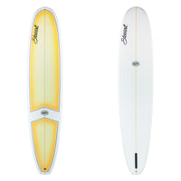 Stewart Longboard 9'2" Ripster (9'2", 23 1/2", 3") B#129631 with a yellow split panel fade on the deck