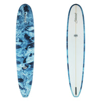 Stewart Longboard 10'0" Ripster (10'0", 24", 3 1/2") B#130015 with a navy, blue and white resin swirl on the bottom and rails