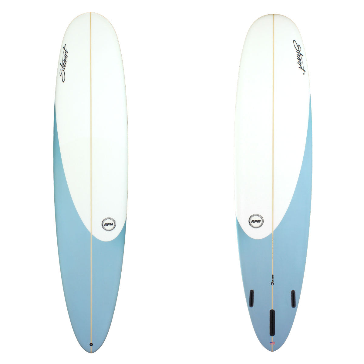 Stewart 9'6" RPM (9'6", 23 1/2, 3 1/8) B#127818 with blue swoosh tail dip