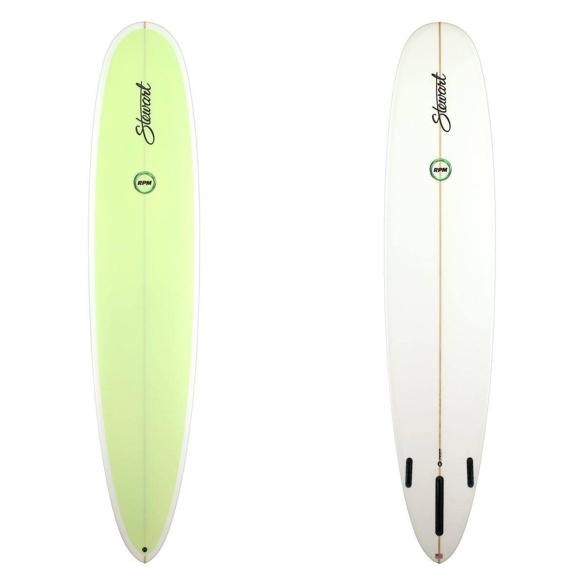 Stewart Surfboard 9'0" RPM (9'0", 22 3/4", 2 3/4") B#128606 with light green deck panel 