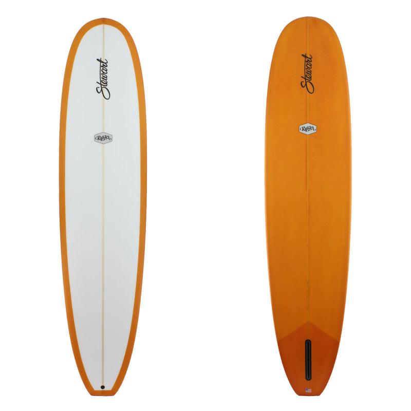 deck and bottom view of stewart ripster with orange tint on bottom 