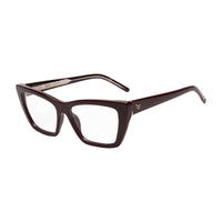 Brown eyeglasses on a white background