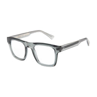 Clear eyeglasses on a white background