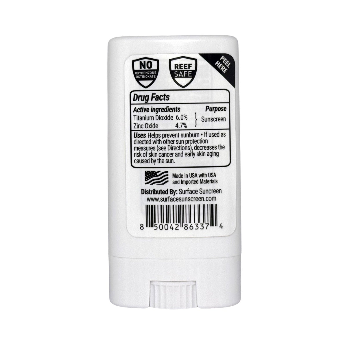 SURFACE SUNSCREEN MINERAL FACE STICK SPF 60 WHITE