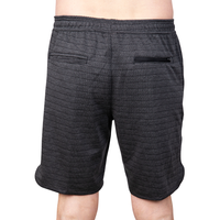 Back view of elastic waist lounge shorts on model