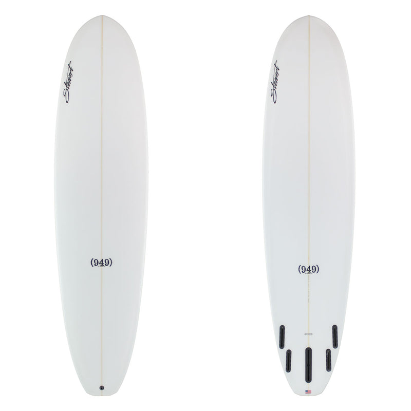 Stewart Mid-Length 7'6" (949) (7'6", 22 1/2", 2 7/8") B#129235 clear and sanded only