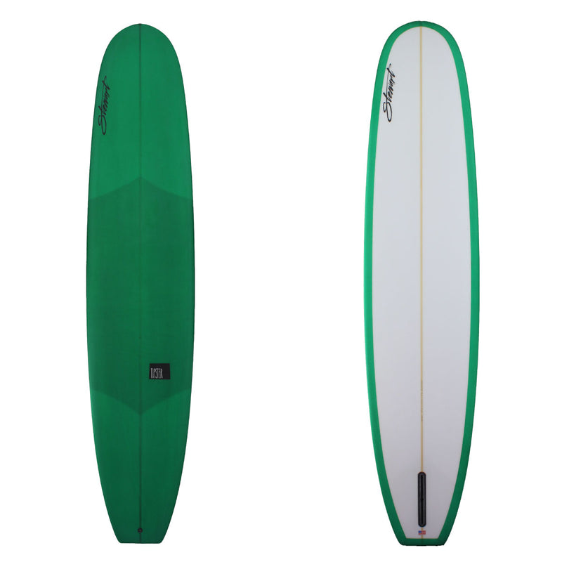 deck and bottom of stewart tipster with green resin tint on deck 