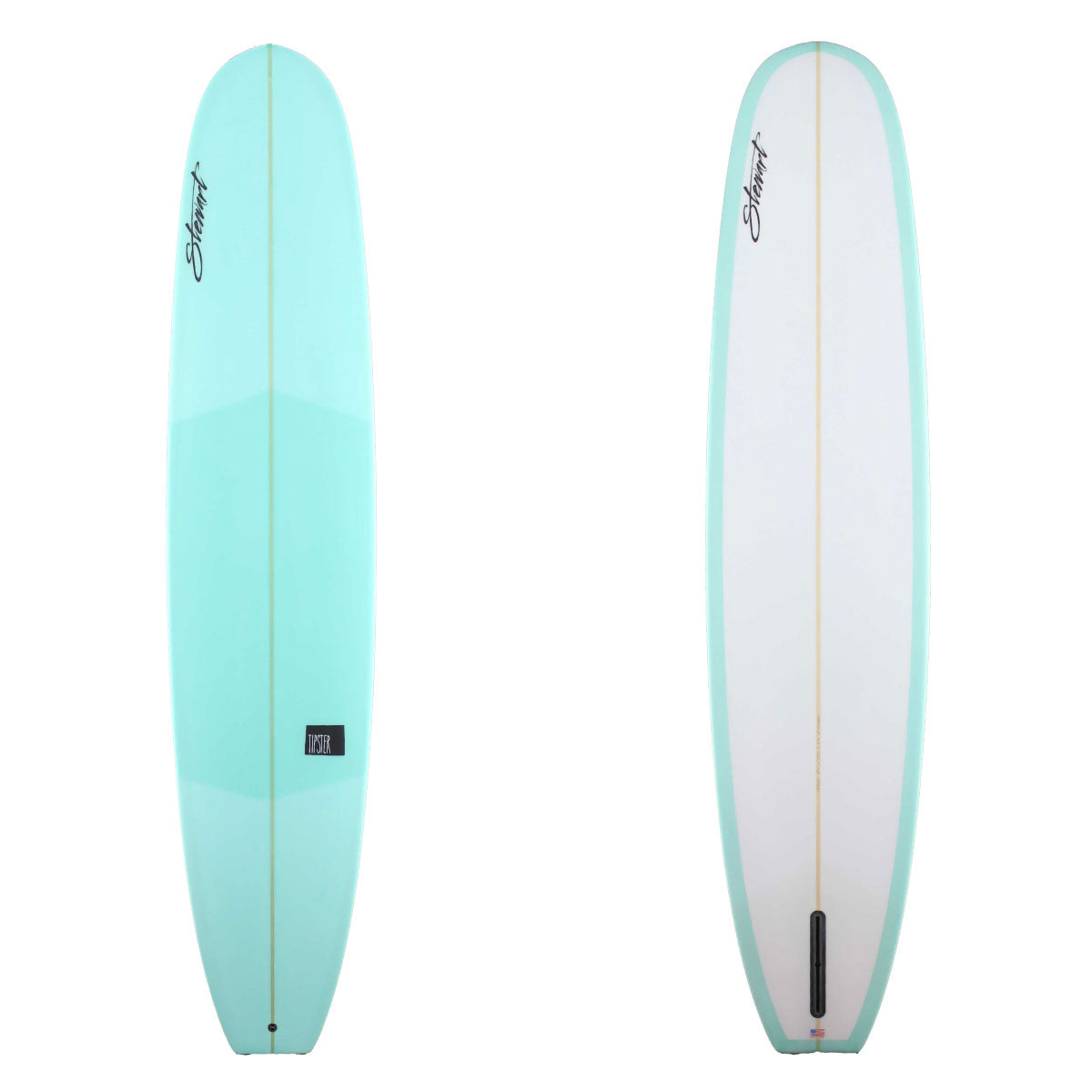 Stewart Longboard 9'4" Tipster (9'4", 23 1/2", 3 1/8") B#129260 with light blue resin tint on rail and deck