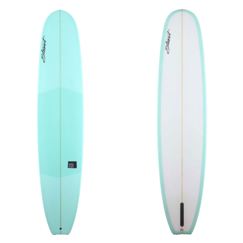 Stewart Longboard 9'4" Tipster (9'4", 23 1/2", 3 1/8") B#129260 with light blue resin tint on rail and deck