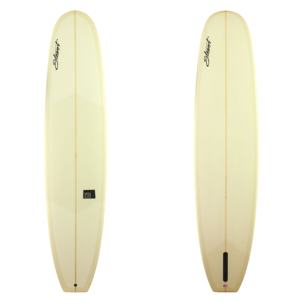 Stewart Surfboards 9'6 TIPSTER with butter yellow resin tint deck and bottom