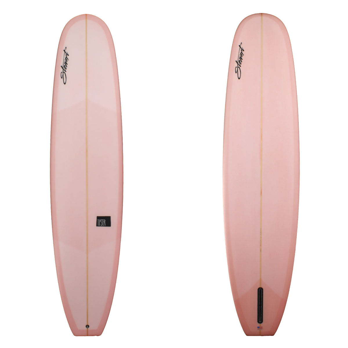 Stewart Longboard 9'0" Tipster (9'0", 23", 3") B#128304 with pink resin top and bottom