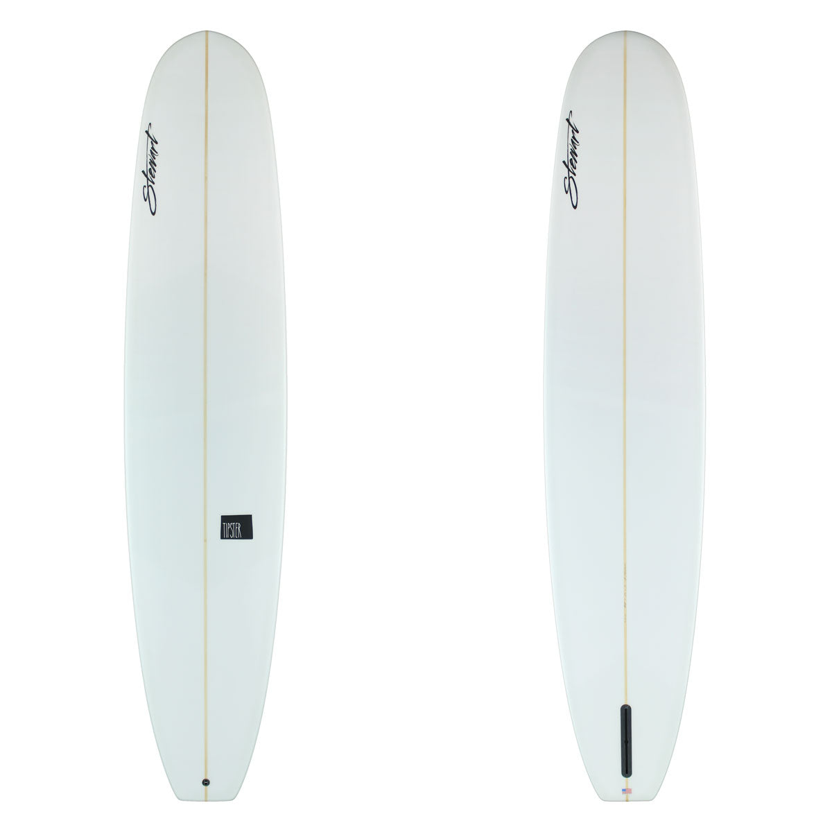Stewart Longboard 9'0" Tipster (9'0", 23", 3") B#130049 clear and sanded only with black logos
