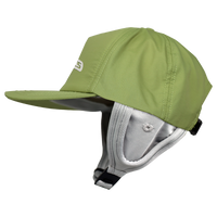 Green cap with a reflective strip on a white background