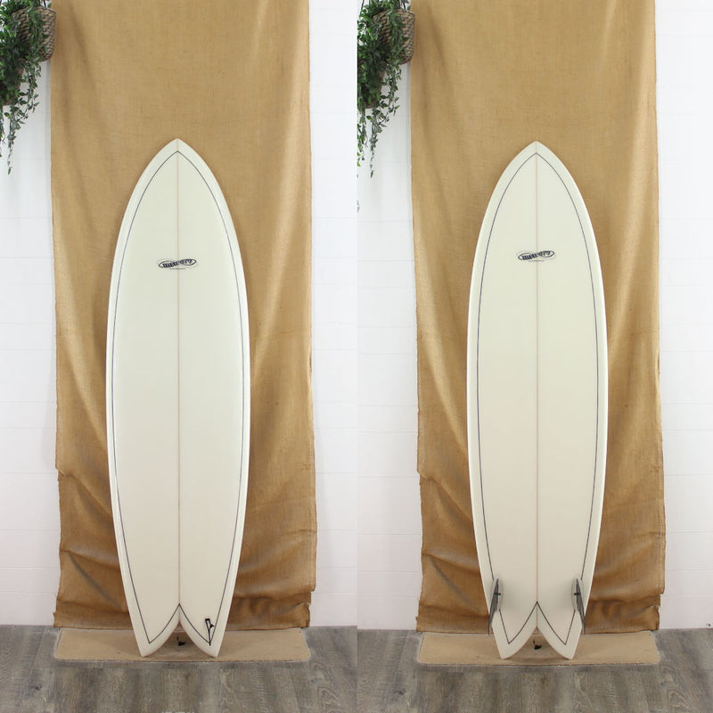 USED Infinity Fish 6'2 21" 3" Poly creme color