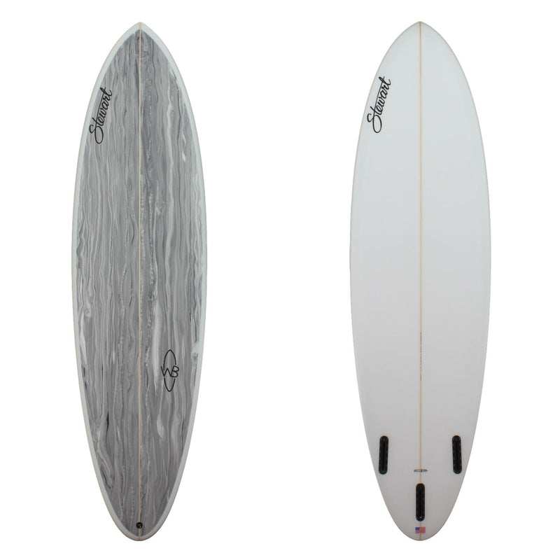 Stewart 6'8" Wild Bill Shortboard grey deck (6'8", 21 1/4", 2 3/4") B#128247