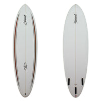 Stewart 6'6" Wild Bill Shortboard with red rails and black pinline (6'6", 21", 2 5/8") B#128280