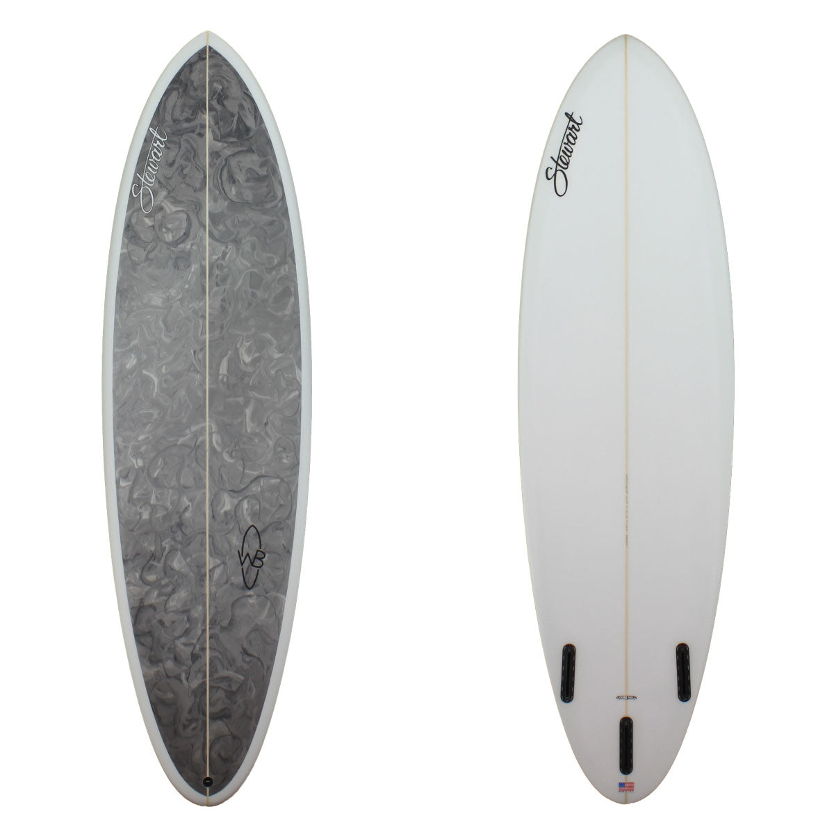 Stewart 6'6" Wild Bill Shortboard with grey deck (6'6", 21 1/2", 2 3/4") B#128286