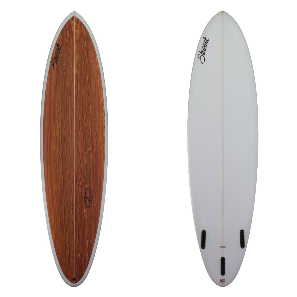 Stewart 7'4" Wild Bill Midlength with amber streaks (7'4", 22", 2 7/8") B#128297