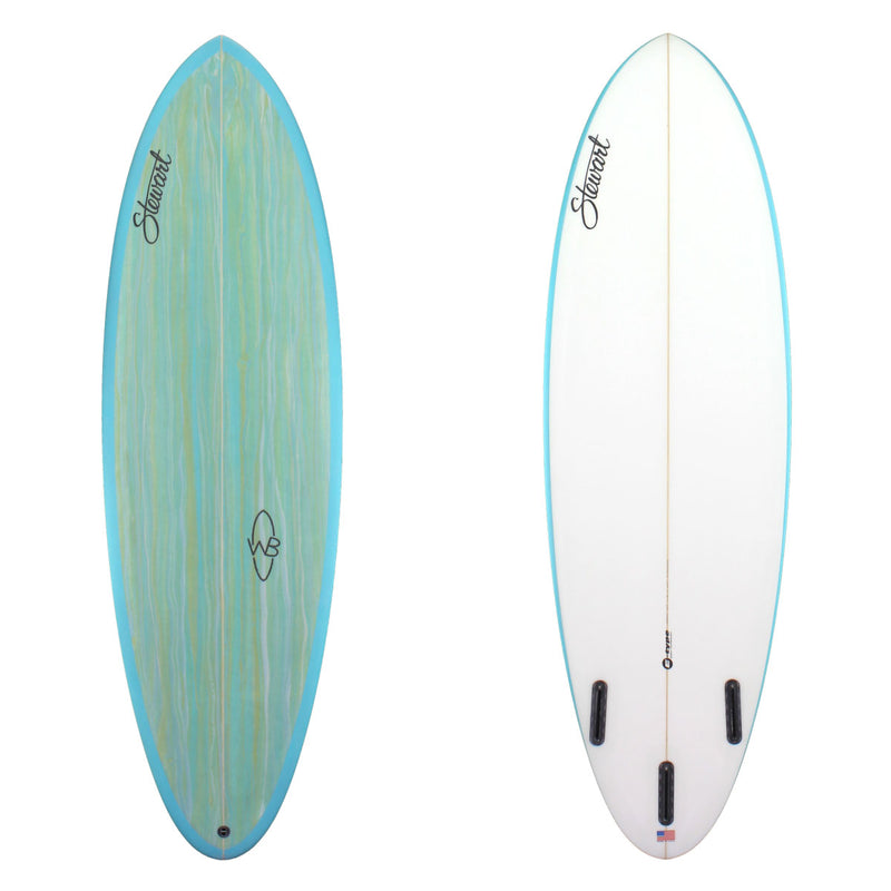 6'4" Wild Bill (6'4", 21", 2 3/4") B#127587 with blue acid splash on deck