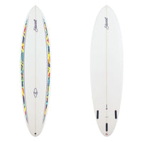 Stewart Mid-Length 7'6" Wild Bill (7'6", 22", 2 7/8") B#129501 with rainbow spears on the deck rails 