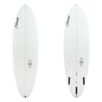 Stewart Shortboard 6'0" Wild Bill (6'0", 20 1/2", 2 1/2") B#129734 clear and sanded only with black logos