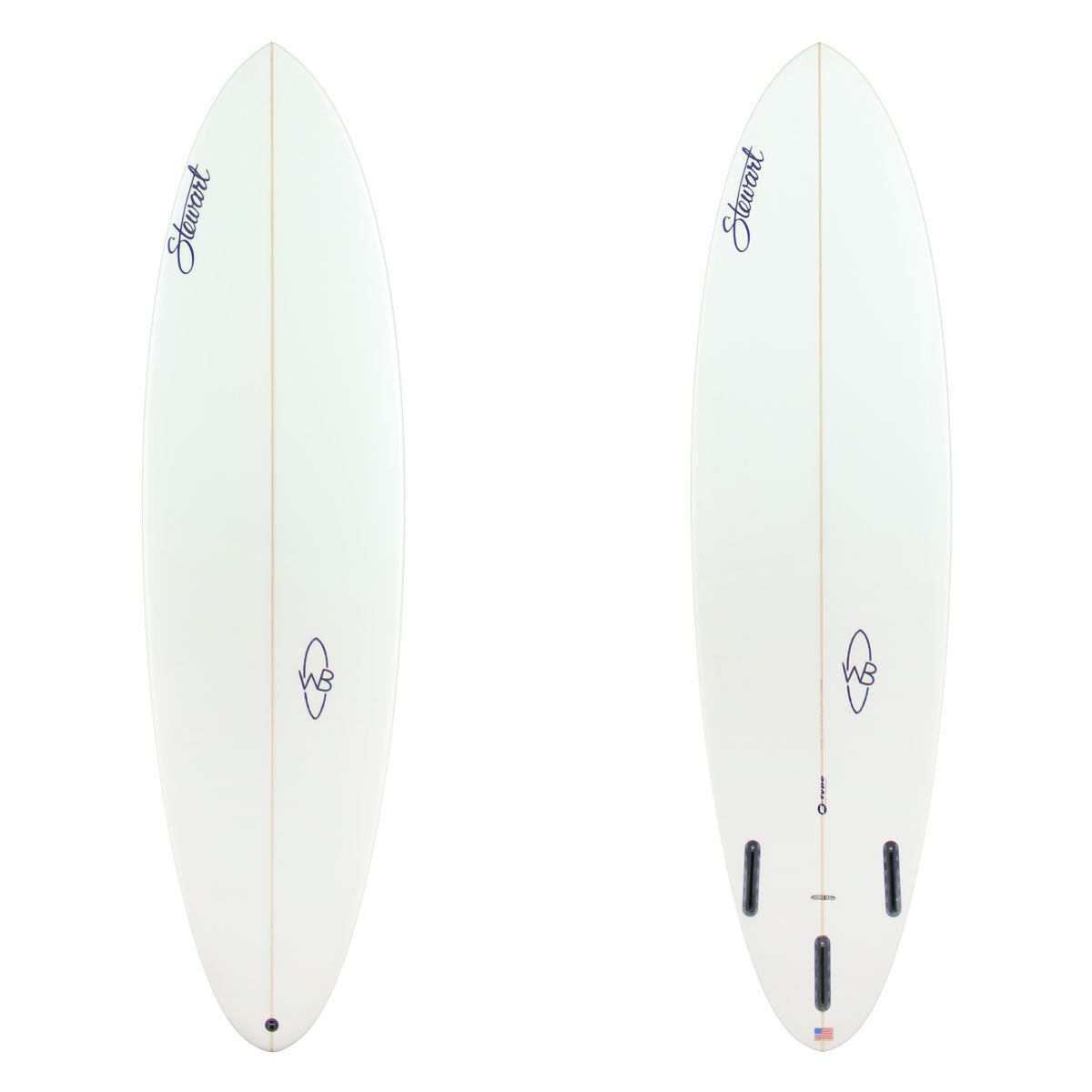 Stewart Mid-Length 6'8" Wild Bill (6'8", 21 1/4", 2 3/4") B#129738 clear and sanded only