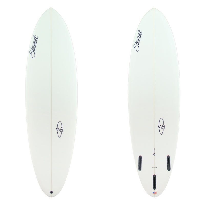 Stewart Mid-Length 6'2" Wild Bill (6'2", 20 3/4", 2 5/8") B#129826 clear and sanded only with black logos