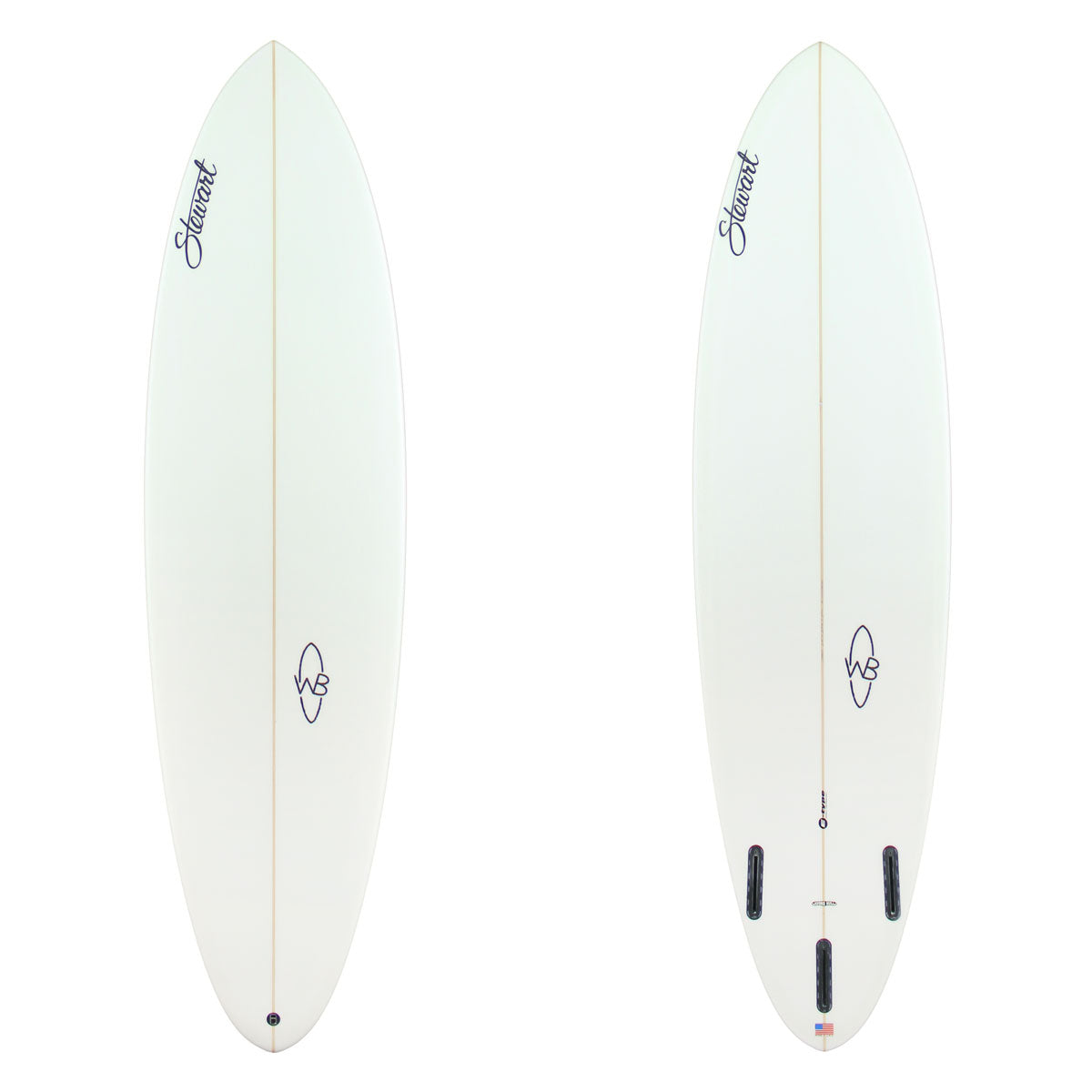 Stewart Mid-Length 6'9" Wild Bill (6'9", 21 3/8", 2 3/4") B#129844 clear and sanded only with black logos
