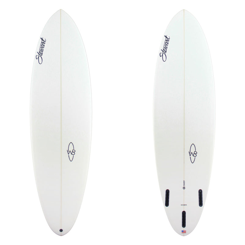 Stewart Midlength 6'4" Wild Bill (6'4", 21", 2 3/4") B#129968 Clear with Black Logos, Sand Only