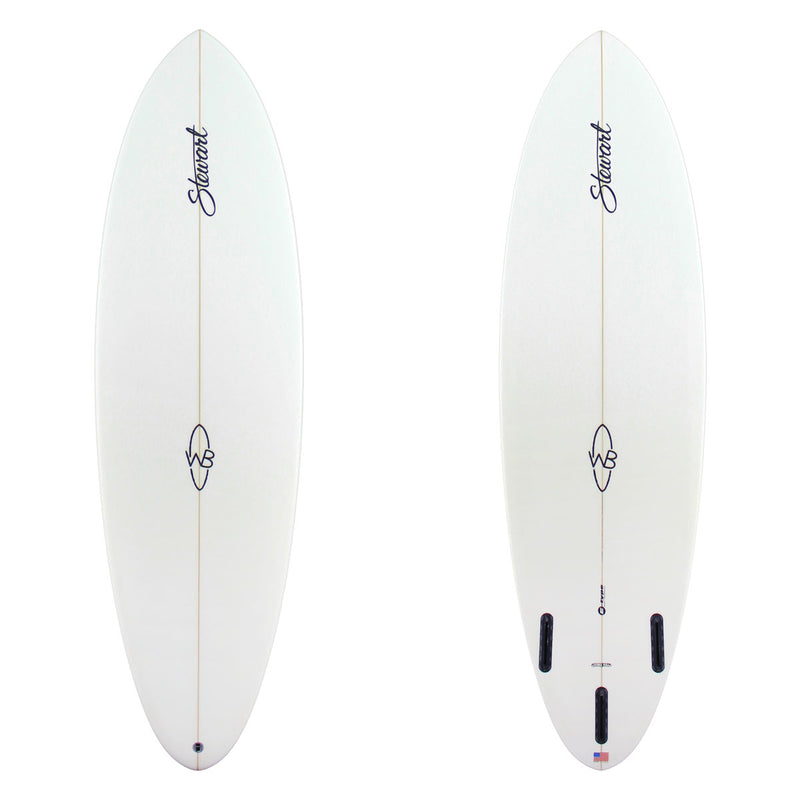 Stewart Midlength 6'0" Wild Bill (6'0", 20 1/2", 2 1/2") B#130058 Clear with Black Logos, Sand Only