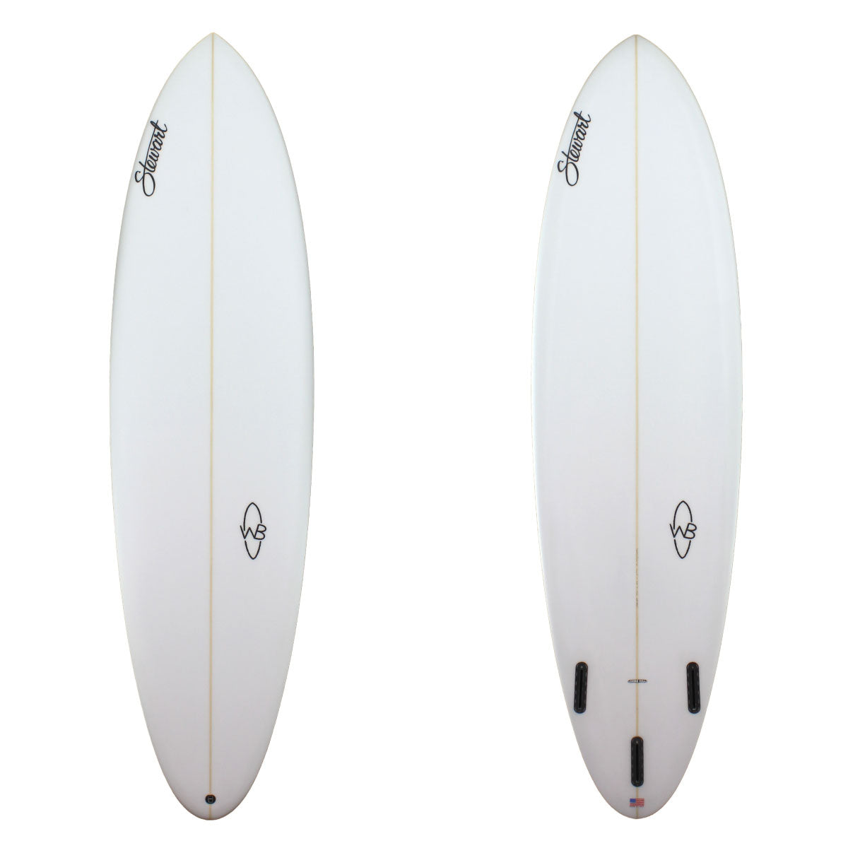 7'6" Wild Bill (7'6", 22", 2 7/8") B#128137 Mid Length clear and sanded finish