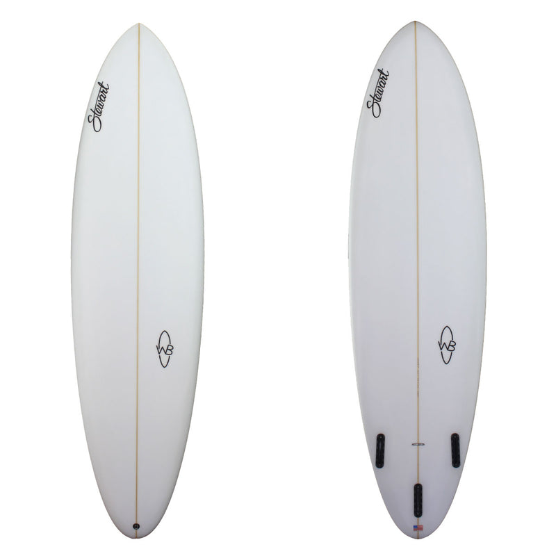 Stewart Surfboards Mid-Length 7'6" Wild Bill (7'6", 22", 2 7/8") B#128515 clear and sand only 