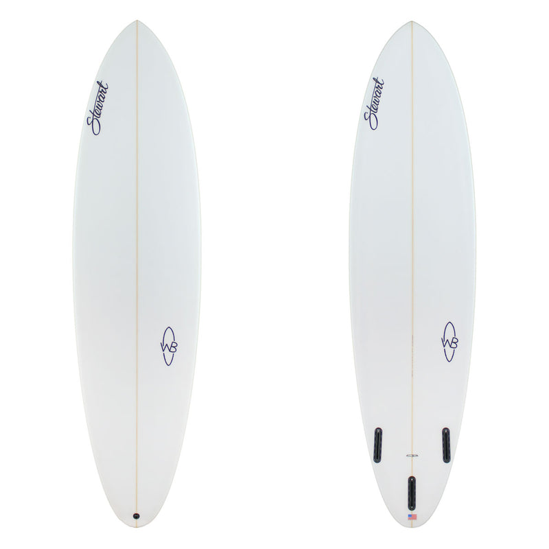 Stewart Mid-Length 7'0" Wild Bill (7'0", 21 1/2", 2 3/4") B#129057 clear and sanded only 