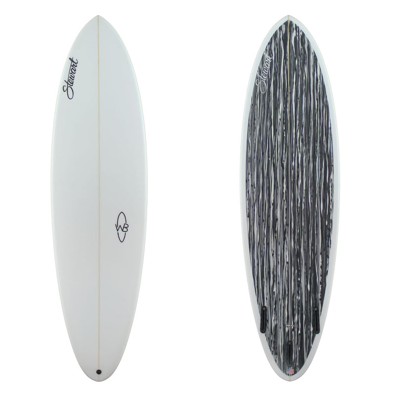 Stewart Mid-Length 6'6" Wild Bill (6'6", 20 3/4", 2 3/4") B#129060 with a black and white acid splash on the bottom